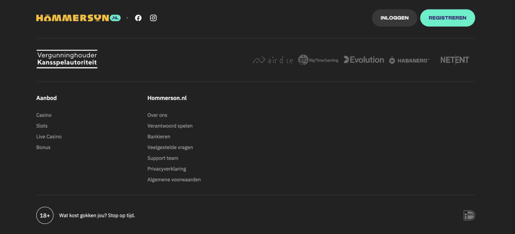 Hommerson Bonus Bonusvoorwaarden | CasinoBonusCheck